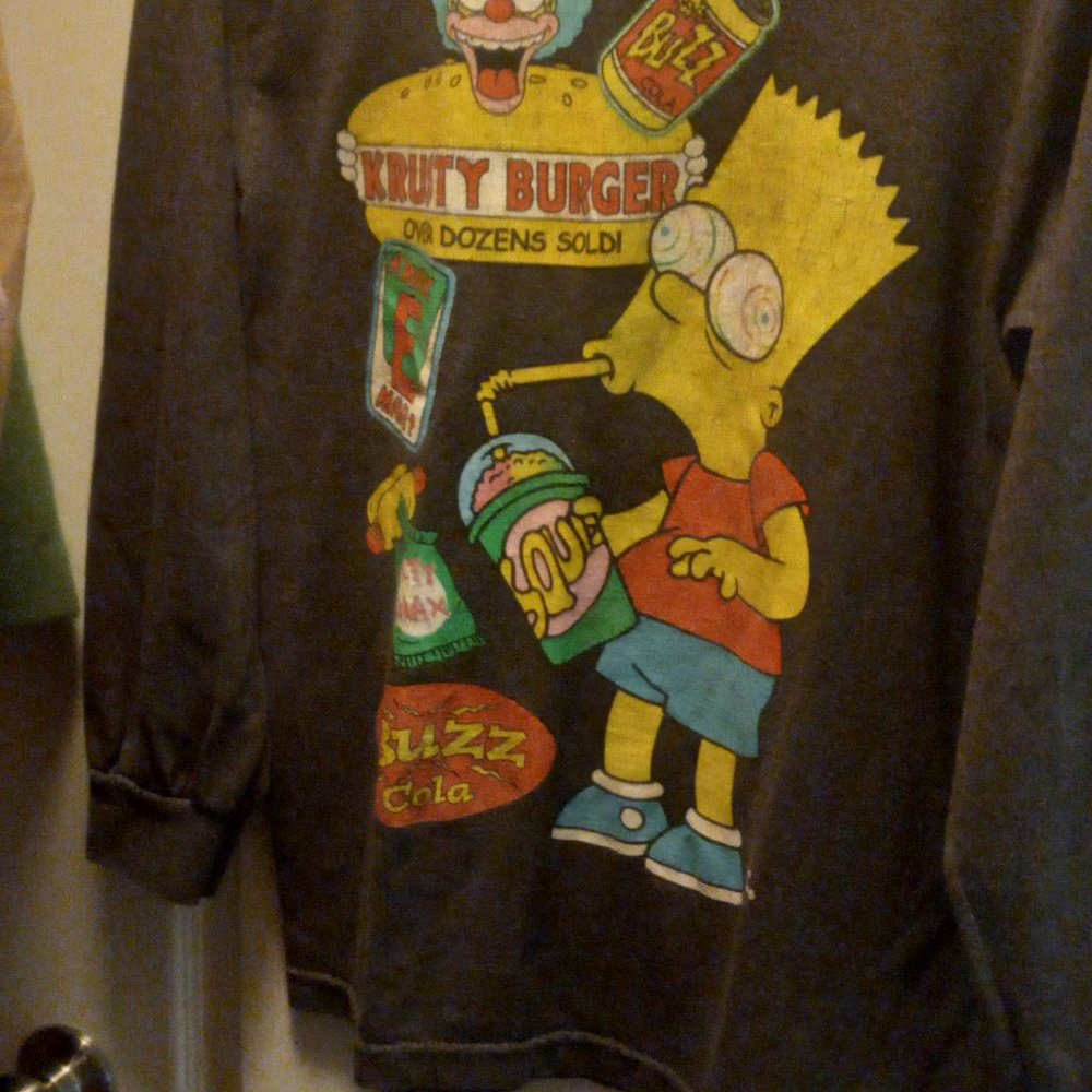 The Simpsons Underachiever Bart Krusty Burger shirt